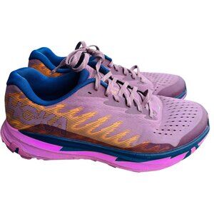 Hoka One One Womens Torrent 3 Trail Running Shoes Size 9B Purple/Blue/Orange